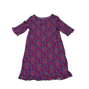 Lilly Pulitzer Girls Size L 8-10 Mini Somerset Dress Seahorse Print Cotton